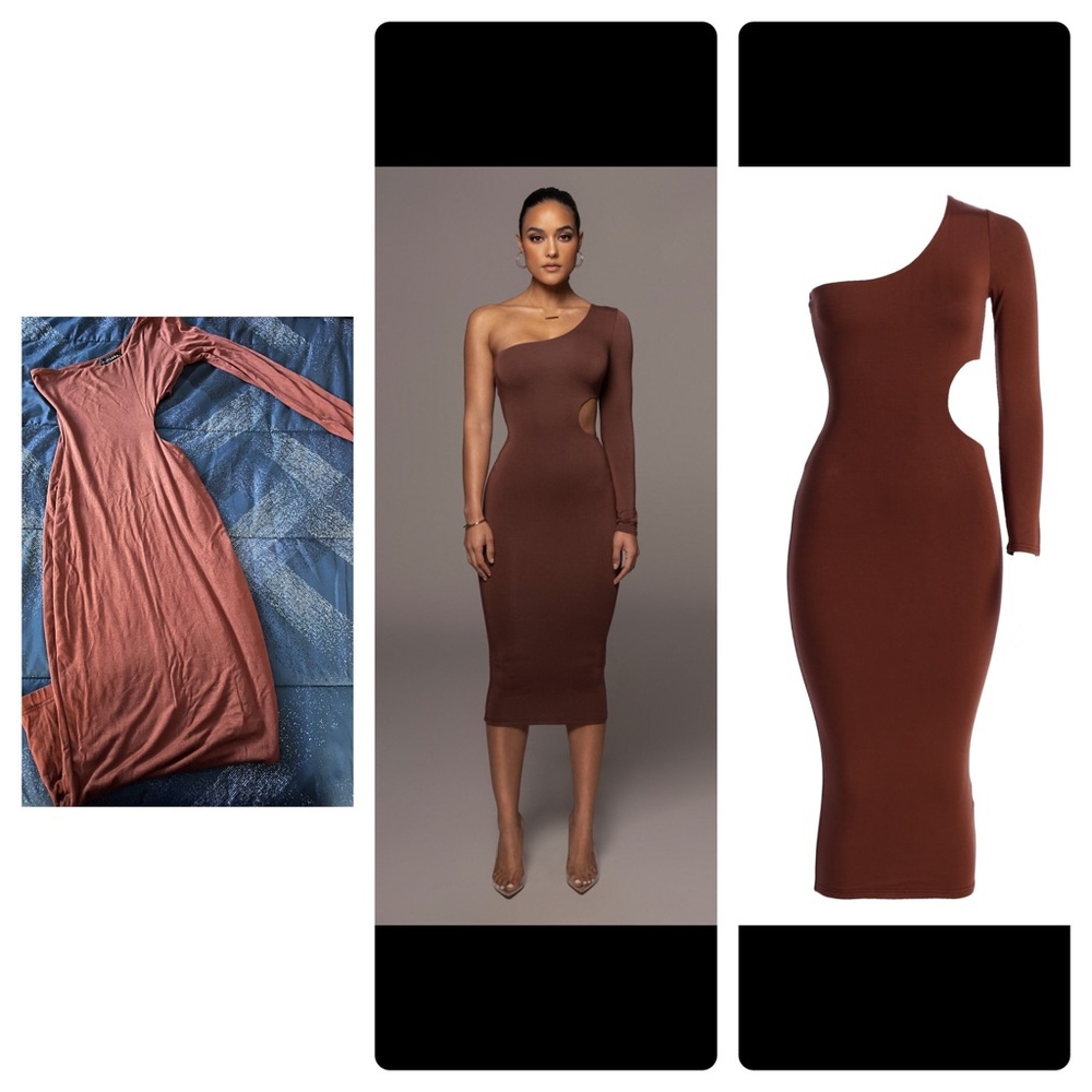 JLUXLABEL “Chocolate Julia Midi Dress”